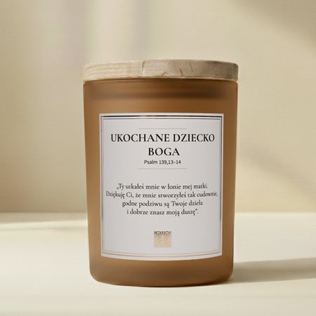 UKOCHANE DZIECKO BOGA (Bursztyn, świeca 245 ml)